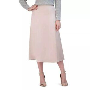 Women's NWT French Connection Satin A-Line Midi Skirt Size‎ XL